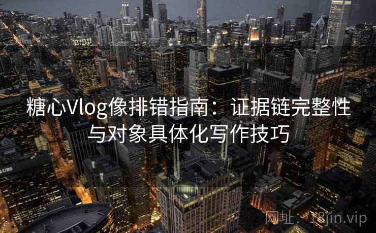 糖心Vlog像排错指南：证据链完整性与对象具体化写作技巧  第2张