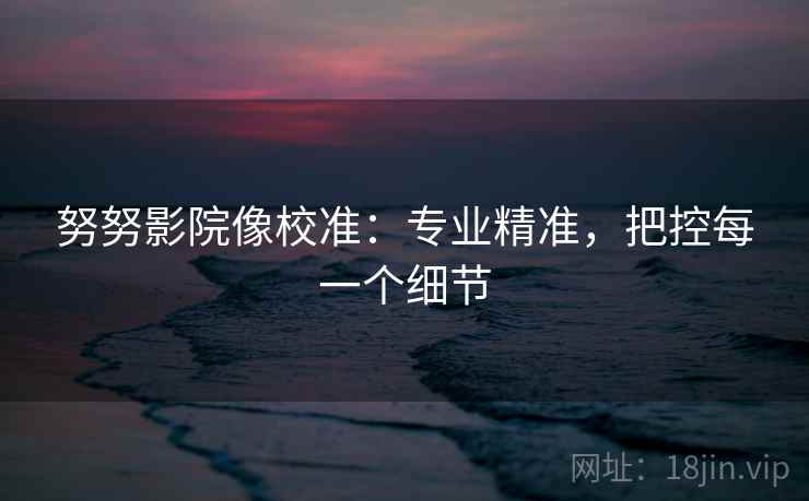 努努影院像校准：专业精准，把控每一个细节