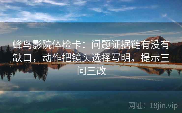 蜂鸟影院体检卡:问题证据链有没有缺口,动作把镜头选择写明,提示三问三改