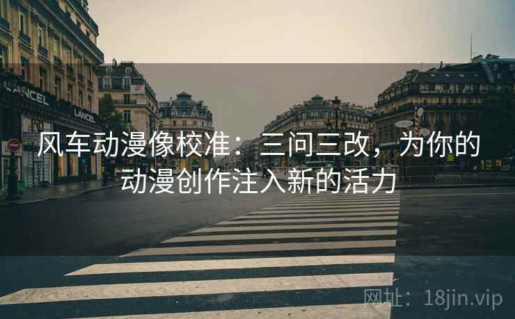 风车动漫像校准:三问三改,为你的动漫创作注入新的活力