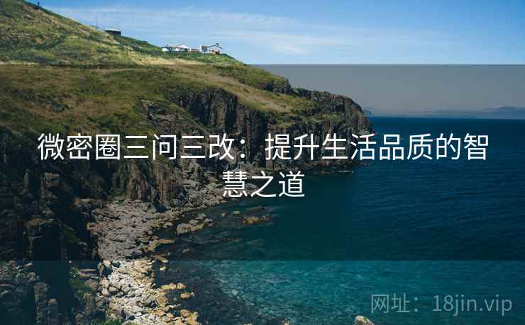 微密圈三问三改:提升生活品质的智慧之道