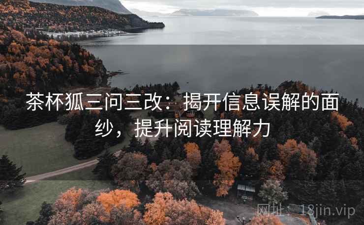 茶杯狐三问三改:揭开信息误解的面纱,提升阅读理解力